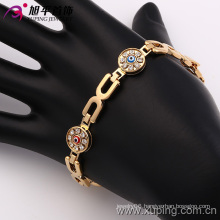 Xuping Fashion 18k Gold Color Inlayed Stones Bracelet (73647)